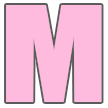 Pink capital 'M', the site logo